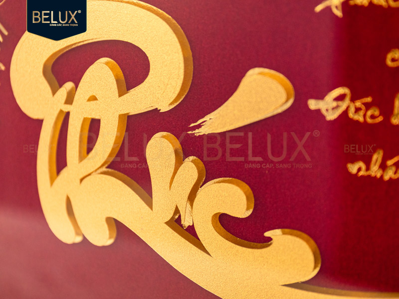 Tranh Chữ Phúc Dát Vàng 24k - 50x36cm